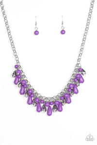 Paparazzi VINTAGE VAULT "Coastal Cabanas" Purple Necklace & Earring Set Paparazzi Jewelry