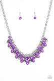 Paparazzi VINTAGE VAULT "Coastal Cabanas" Purple Necklace & Earring Set Paparazzi Jewelry