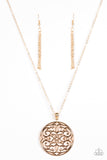 Paparazzi "All About Me-dallion" Gold Necklace & Earring Set Paparazzi Jewelry