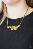 Paparazzi VINTAGE VAULT "Urban Dynasty" Brass Necklace & Earring Set Paparazzi Jewelry