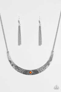 Paparazzi "Arizona Adventure" Orange Necklace & Earring Set Paparazzi Jewelry