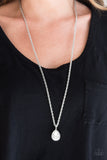 Paparazzi VINTAGE VAULT "Million Dollar Drop" White Necklace & Earring Set Paparazzi Jewelry