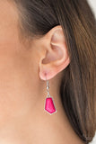 Paparazzi "Get Up and GEO" Pink Necklace & Earring Set Paparazzi Jewelry