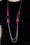 Paparazzi VINTAGE VAULT "Tropical Sunsets" Pink Necklace & Earring Set Paparazzi Jewelry