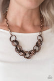 Paparazzi VINTAGE VAULT "Statement Made" Copper Necklace & Earring Set Paparazzi Jewelry
