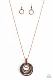 Paparazzi VINTAGE VAULT "Rippling Relic" Copper Necklace & Earring Set Paparazzi Jewelry