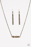 Paparazzi "Beautifully Branching" Brass Necklace & Earring Set Paparazzi Jewelry