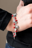 Paparazzi VINTAGE VAULT "Pure Luxe" Red Bracelet Paparazzi Jewelry