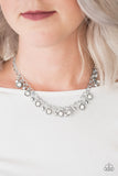 Paparazzi "City Couture" White Necklace & Earring Set Paparazzi Jewelry