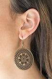 Paparazzi "Dandelion Deserts" Brass  Earrings Paparazzi Jewelry