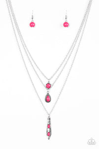 Paparazzi "Tahitian Princess" Pink Necklace & Earring Set Paparazzi Jewelry