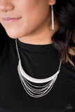 Paparazzi "Way Wayfarer" Silver Necklace & Earring Set Paparazzi Jewelry