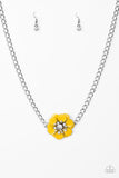 Paparazzi "Hibiscus Hula" Yellow Necklace & Earring Set Paparazzi Jewelry