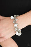 Paparazzi "Pretty In Posh" White Bracelet Paparazzi Jewelry