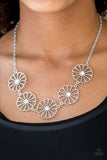 Paparazzi "Daffodil Gardens" White Necklace & Earring Set Paparazzi Jewelry