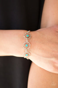 Paparazzi "Dancing Daffodils" Blue Bracelet Paparazzi Jewelry