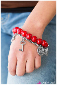 Paparazzi "Oh, So Charming" Red Bracelet Paparazzi Jewelry