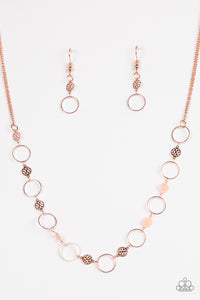 Paparazzi "Demurely Dainty" Copper Necklace & Earring Set Paparazzi Jewelry