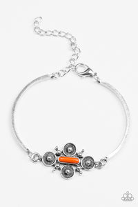 Paparazzi "Mesa Flower" Orange Bracelet Paparazzi Jewelry