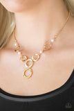 Paparazzi "Perfectly Poised" Gold Necklace & Earring Set Paparazzi Jewelry