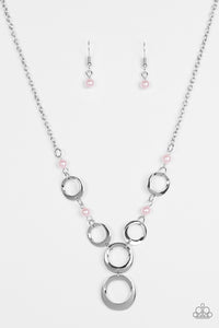 Paparazzi "Perfectly Poised" Pink Necklace & Earring Set Paparazzi Jewelry