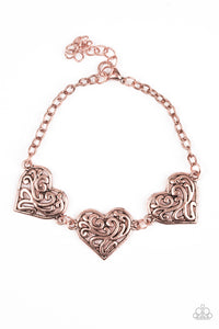 Paparazzi "Heartfelt Harmony" Copper Bracelet Paparazzi Jewelry