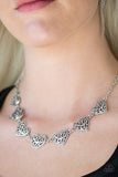 Paparazzi "Heart Heaven" Silver Necklace & Earring Set Paparazzi Jewelry