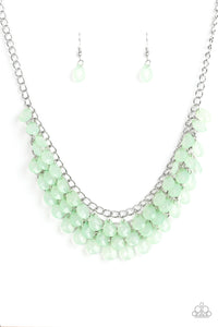 Paparazzi "Next In SHINE" Green Necklace & Earring Set Paparazzi Jewelry