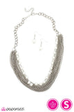 Paparazzi "Stranded" White Necklace & Earring Set Paparazzi Jewelry