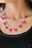 Paparazzi VINTAGE VAULT "Rocky Mountain Magnificence" Red Necklace & Earring Set Paparazzi Jewelry