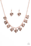 Paparazzi "Speaking From The Heart" Copper Necklace & Earring Set Paparazzi Jewelry