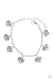 Paparazzi "Turn Up The Heart" Silver Bracelet Paparazzi Jewelry