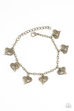 Paparazzi "Turn Up The Heart" Brass Bracelet Paparazzi Jewelry