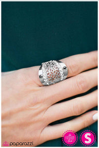 Paparazzi "Fancy Framework - Silver" ring Paparazzi Jewelry