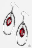 Paparazzi "Top Rank" Red Earrings Paparazzi Jewelry