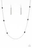 Paparazzi VINTAGE VAULT "In Season" Black Necklace & Earring Set Paparazzi Jewelry