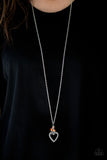 Paparazzi "Fluttering Heart" Orange Necklace & Earring Set Paparazzi Jewelry