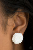 Paparazzi "Dandelion Demure" White Post Earrings Paparazzi Jewelry