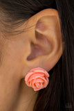 Paparazzi "Rose Roulette" Orange Post Earrings Paparazzi Jewelry