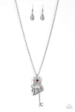 Paparazzi "Secrets Of The Heart" Red Necklace & Earring Set Paparazzi Jewelry