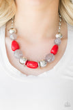 Paparazzi "South Shore Sensation" Red Necklace & Earring Set Paparazzi Jewelry