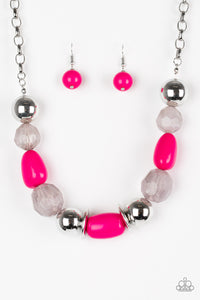 Paparazzi VINTAGE VAULT "South Shore Sensation" Pink Necklace & Earring Set Paparazzi Jewelry