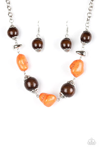 Paparazzi "Earth Goddess" Orange Necklace & Earring Set Paparazzi Jewelry