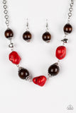 Paparazzi "Earth Goddess" Red Necklace & Earring Set Paparazzi Jewelry