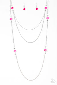 Paparazzi VINTAGE VAULT "So SHORE Of Yourself" Pink Necklace & Earring Set Paparazzi Jewelry