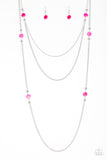 Paparazzi VINTAGE VAULT "So SHORE Of Yourself" Pink Necklace & Earring Set Paparazzi Jewelry