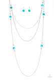 Paparazzi "So SHORE Of Yourself" Blue Necklace & Earring Set Paparazzi Jewelry