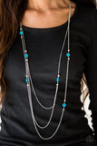 Paparazzi "So SHORE Of Yourself" Blue Necklace & Earring Set Paparazzi Jewelry