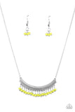 Paparazzi "Fringe Fever" Green Necklace & Earring Set Paparazzi Jewelry