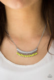 Paparazzi "Fringe Fever" Green Necklace & Earring Set Paparazzi Jewelry